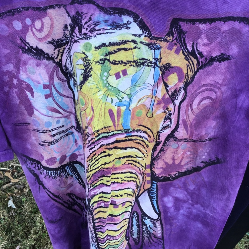 NC Zoo Asheboro Mountain Elephant Tie-Dye T-Shirt Size M